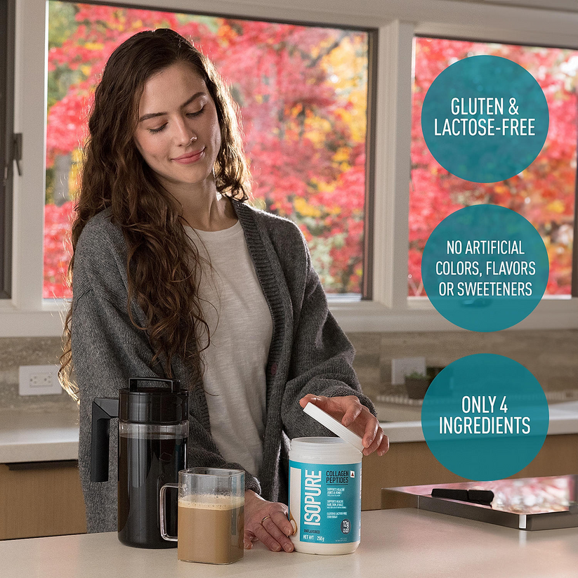 Isopure Collagen Peptides (12g/serve) with Type I,II & III Collagen (Unflavoured)- 250g