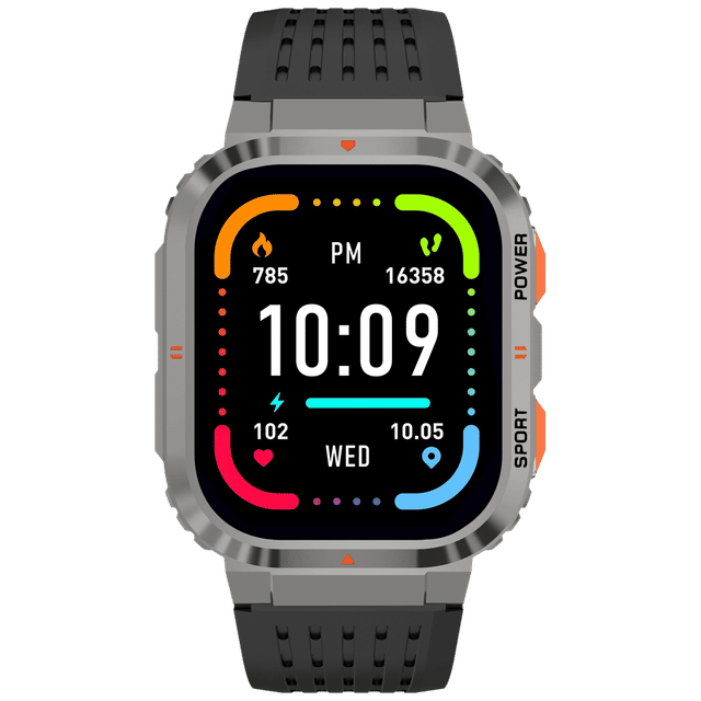 Croma STRIDE LB Smartwatch with Activity Tracker (42mm TFT LCD Display, IP68 Water Resistant, Black Strap)