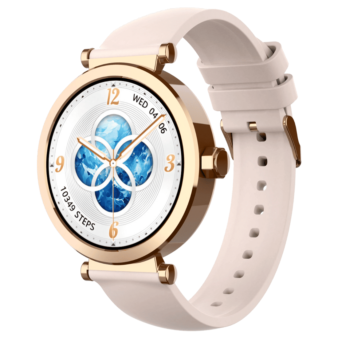 Croma VELCOITY GF Smartwatch with Bluetooth Calling (2025 Model, 1.32inches AMOLED Display, IP68 Waterproof, Rose Gold Strap)