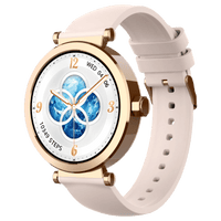 Croma VELCOITY GF Smartwatch with Bluetooth Calling (2025 Model, 1.32inches AMOLED Display, IP68 Waterproof, Rose Gold Strap)