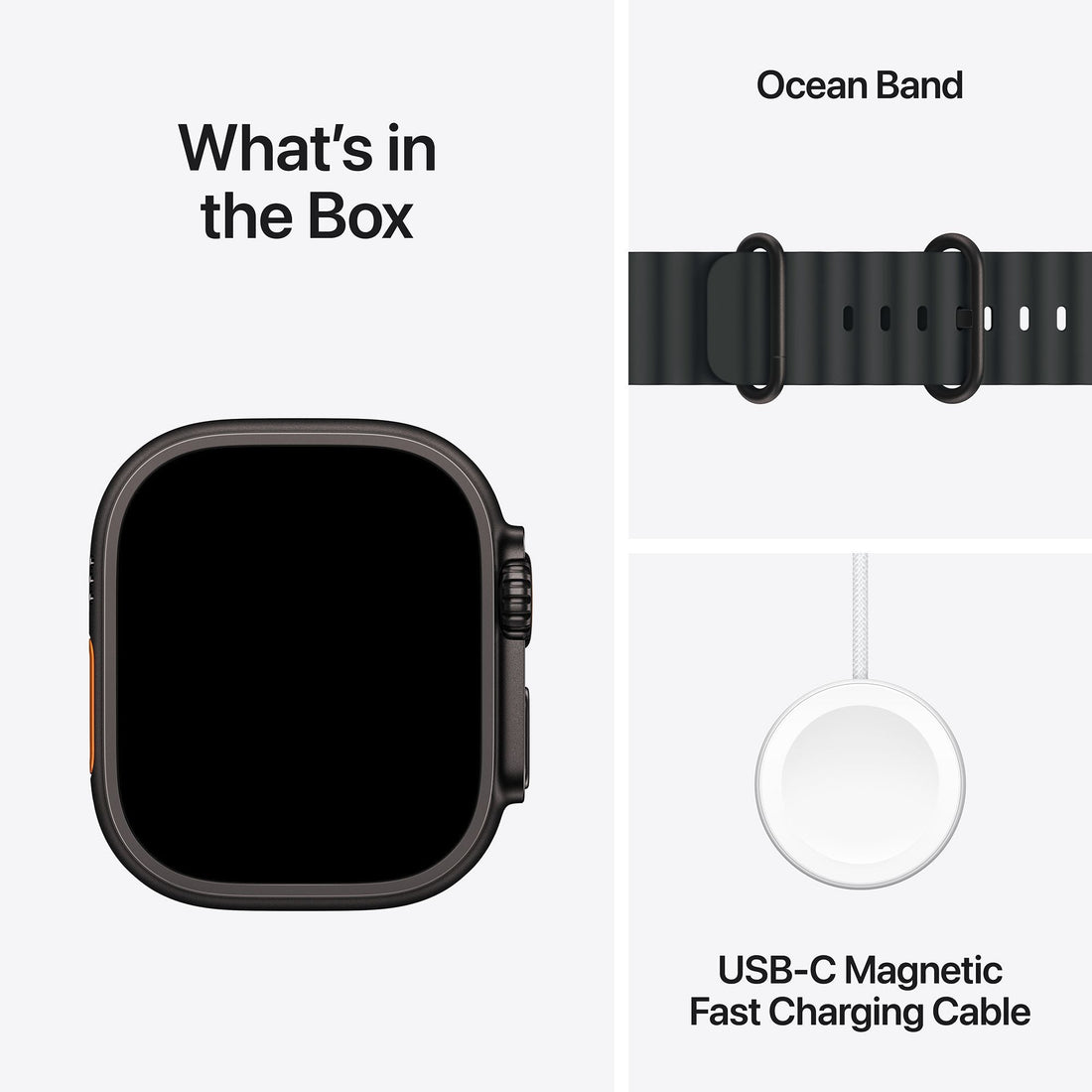 Apple Watch Ultra 3 GPS+Cellular with Black Ocean Band (49mm Retina LTPO3 OLED Display, Black Titanium Case)