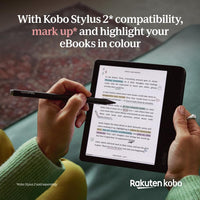 Kobo Libra Colour | eReader | 7” Glare-Free Colour E Ink Kaleido™ 3 Display | Dark Mode Option | Audiobooks | Waterproof | Black