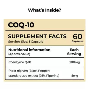 Pharmeasy Coenzyme Q10 (Coq10) 200mg With Piperine - For Heart Health Bottle Of 60 Capsules