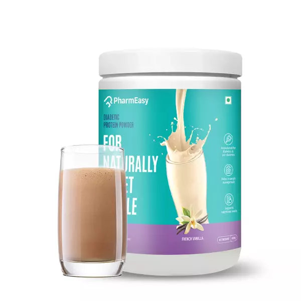 Pharmeasy Diabetic Protein Powder French Vanilla Flavour Jar Of 400g